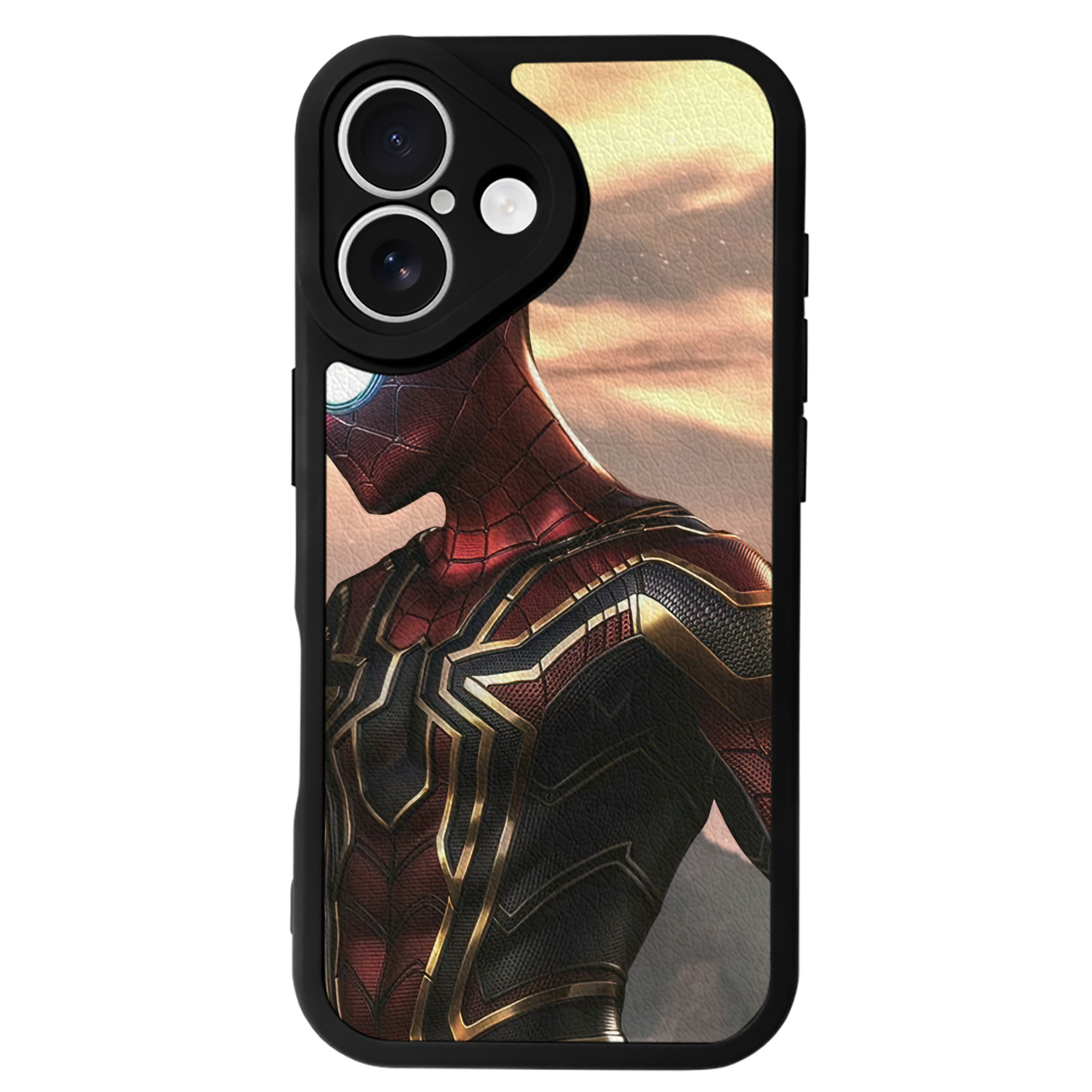 （画像用） Spider Man スパイダーマン 【iPhone 16シリーズ対応】シリコンスマホケース（レザー調） 材質：シリコン